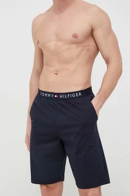Tommy Hilfiger szorty piżamowe bawełniane kolor granatowy gładka UM0UM03080