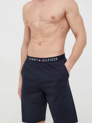 Tommy Hilfiger szorty piżamowe bawełniane kolor granatowy gładka UM0UM03080