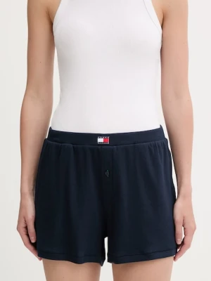 Tommy Hilfiger szorty piżamowe damskie z bawełną granatowy