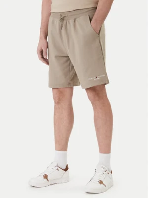 Tommy Hilfiger Szorty sportowe Logo MW0MW43068 Beżowy Regular Fit