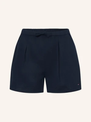 Tommy Hilfiger Szorty Z Lnu blau