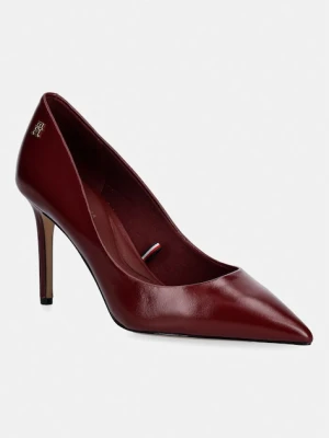 Tommy Hilfiger szpilki skórzane ESSENTIAL POINTED PUMP