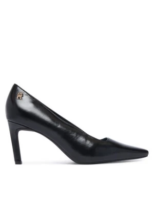 Tommy Hilfiger Szpilki Squared Toe High Heel Lth Pump FW0FW09510 Czarny