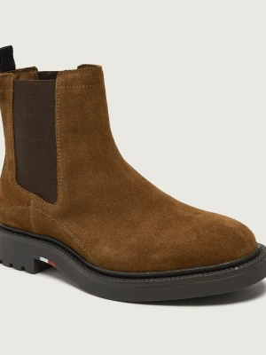 Tommy Hilfiger Sztyblety Corporate | zamsz brązowy