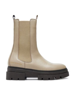 Tommy Hilfiger Sztyblety Monochromatic Chelsea Boot FW0FW06730 Beżowy