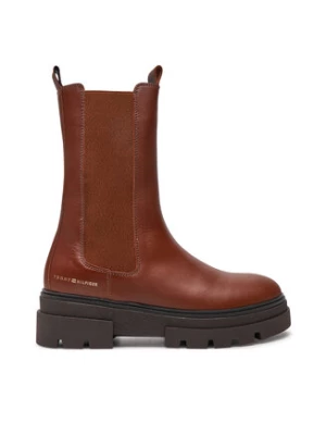 Tommy Hilfiger Sztyblety Monochromatic Chelsea Boot FW0FW06730 Brązowy