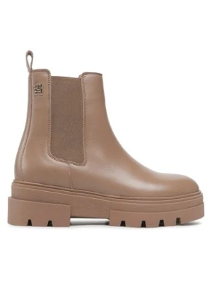 Tommy Hilfiger Sztyblety Monochromatic Chelsea Boot FW0FW06899 Beżowy