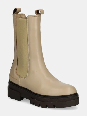Tommy Hilfiger sztyblety skórzane MONOCHROMATIC CHELSEA BOOT