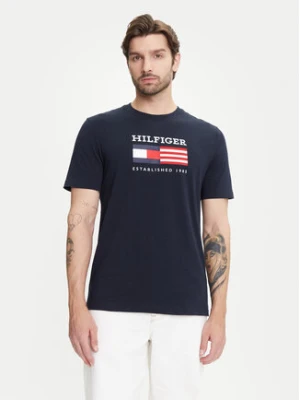 Tommy Hilfiger T-Shirt American Monotype MW0MW39843 Granatowy Regular Fit