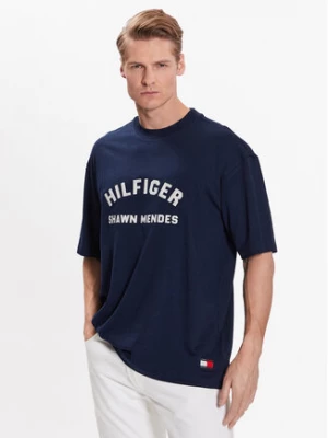 Tommy Hilfiger T-Shirt Archive MW0MW31189 Granatowy Relaxed Fit
