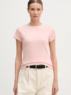 Tommy Hilfiger T-shirt basic damski bawełniany różowy