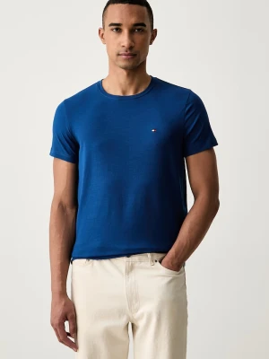 Tommy Hilfiger T-shirt basic męski bawełniany z elastanem niebieski