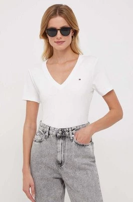 Tommy Hilfiger t-shirt bawełniany damski kolor biały WW0WW40584