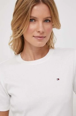 Tommy Hilfiger t-shirt bawełniany damski kolor biały WW0WW40587