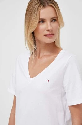 Tommy Hilfiger t-shirt bawełniany damski kolor biały WW0WW39781