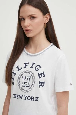 Tommy Hilfiger t-shirt bawełniany damski kolor biały WW0WW41575