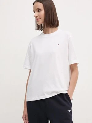 Tommy Hilfiger t-shirt bawełniany damski kolor biały WW0WW43597