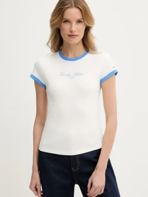 Tommy Hilfiger t-shirt bawełniany damski kolor biały WW0WW44581