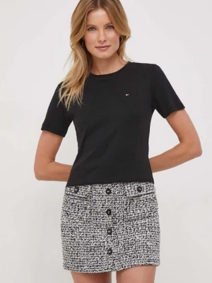 Tommy Hilfiger t-shirt bawełniany damski kolor czarny WW0WW40587