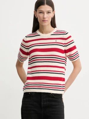 Tommy Hilfiger t-shirt bawełniany damski kolor czerwony WW0WW48793
