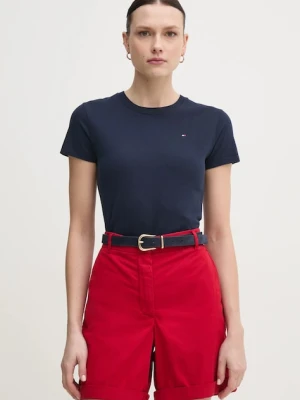 Tommy Hilfiger t-shirt bawełniany damski kolor granatowy WW0WW44433