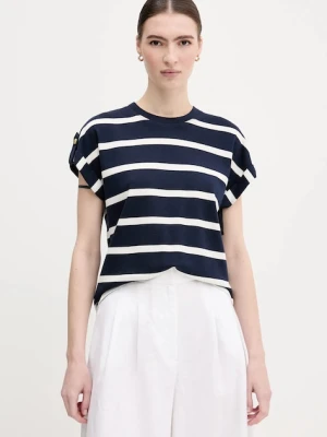 Tommy Hilfiger t-shirt bawełniany damski kolor granatowy WW0WW45628