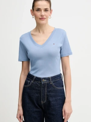 Tommy Hilfiger t-shirt bawełniany damski kolor niebieski WW0WW40584