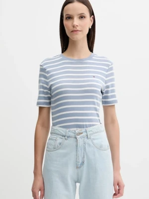 Tommy Hilfiger t-shirt bawełniany damski kolor niebieski WW0WW40587