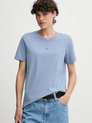Tommy Hilfiger t-shirt bawełniany damski kolor niebieski WW0WW45626