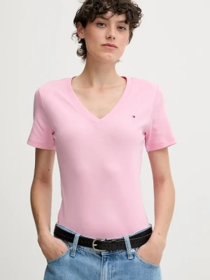 Tommy Hilfiger t-shirt bawełniany damski kolor różowy WW0WW40584