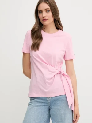 Tommy Hilfiger t-shirt bawełniany damski kolor różowy WW0WW44559