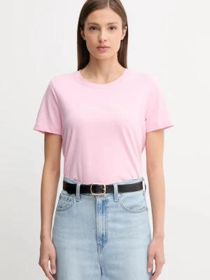 Tommy Hilfiger t-shirt bawełniany damski kolor różowy WW0WW45746
