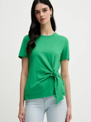 Tommy Hilfiger t-shirt bawełniany damski kolor zielony WW0WW44559