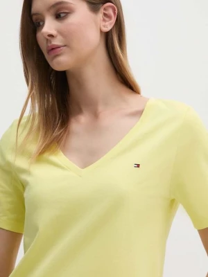 Tommy Hilfiger t-shirt bawełniany damski kolor żółty