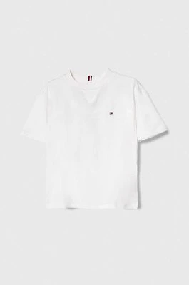 Tommy Hilfiger t-shirt bawełniany dziecięcy kolor biały gładki