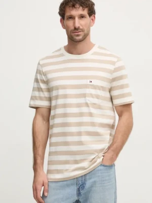 Tommy Hilfiger t-shirt bawełniany kolor beżowy MW0MW37283