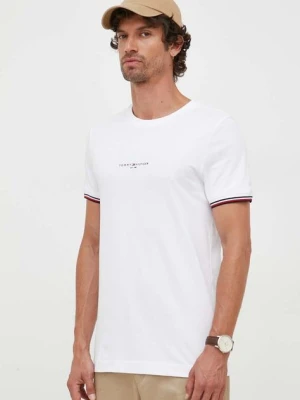 Tommy Hilfiger t-shirt bawełniany kolor biały z aplikacją MW0MW32584