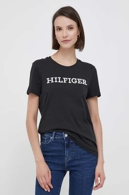 Tommy Hilfiger t-shirt bawełniany kolor czarny