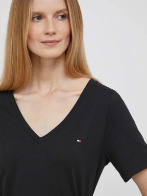 Tommy Hilfiger t-shirt bawełniany kolor czarny WW0WW39781
