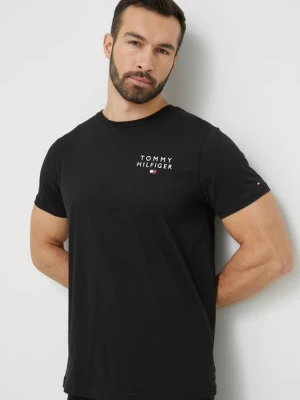 Tommy Hilfiger t-shirt bawełniany kolor czarny z nadrukiem UM0UM02916