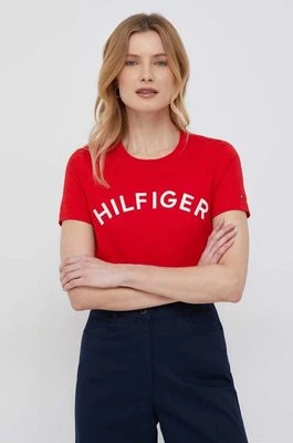 Tommy Hilfiger t-shirt bawełniany kolor czerwony