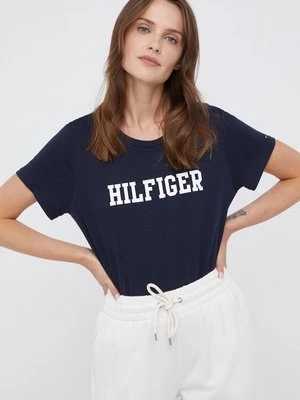 Tommy Hilfiger T-shirt bawełniany kolor granatowy