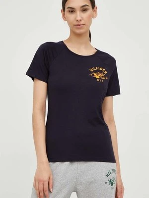 Tommy Hilfiger t-shirt bawełniany kolor granatowy