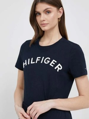 Tommy Hilfiger t-shirt bawełniany kolor granatowy