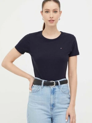 Tommy Hilfiger t-shirt bawełniany kolor granatowy WW0WW37857