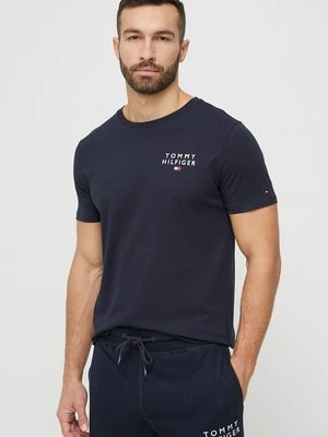 Tommy Hilfiger t-shirt bawełniany kolor granatowy z nadrukiem UM0UM02916