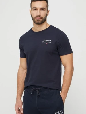 Tommy Hilfiger t-shirt bawełniany kolor granatowy z nadrukiem UM0UM02916