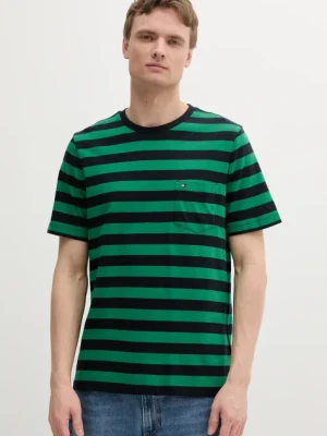 Tommy Hilfiger t-shirt bawełniany kolor zielony MW0MW37283