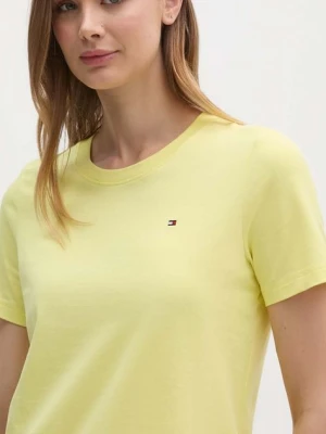 Tommy Hilfiger t-shirt bawełniany kolor żółty