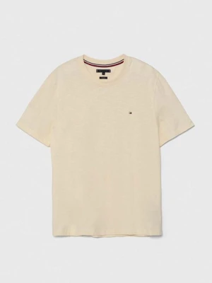 Tommy Hilfiger t-shirt bawełniany męski kolor beżowy gładki MW0MW34375